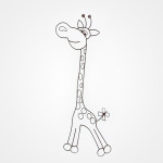 Dekorácia žirafa